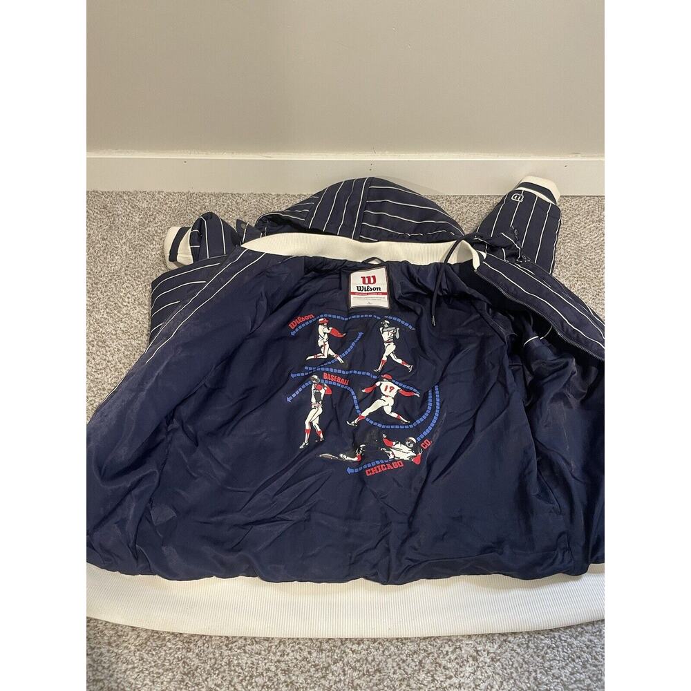 Wilson Chicago‎ Co. Puffer Varsity Pinstripes Jacket Prototype 1/1 Men’s Size L - Picture 6 of 14
